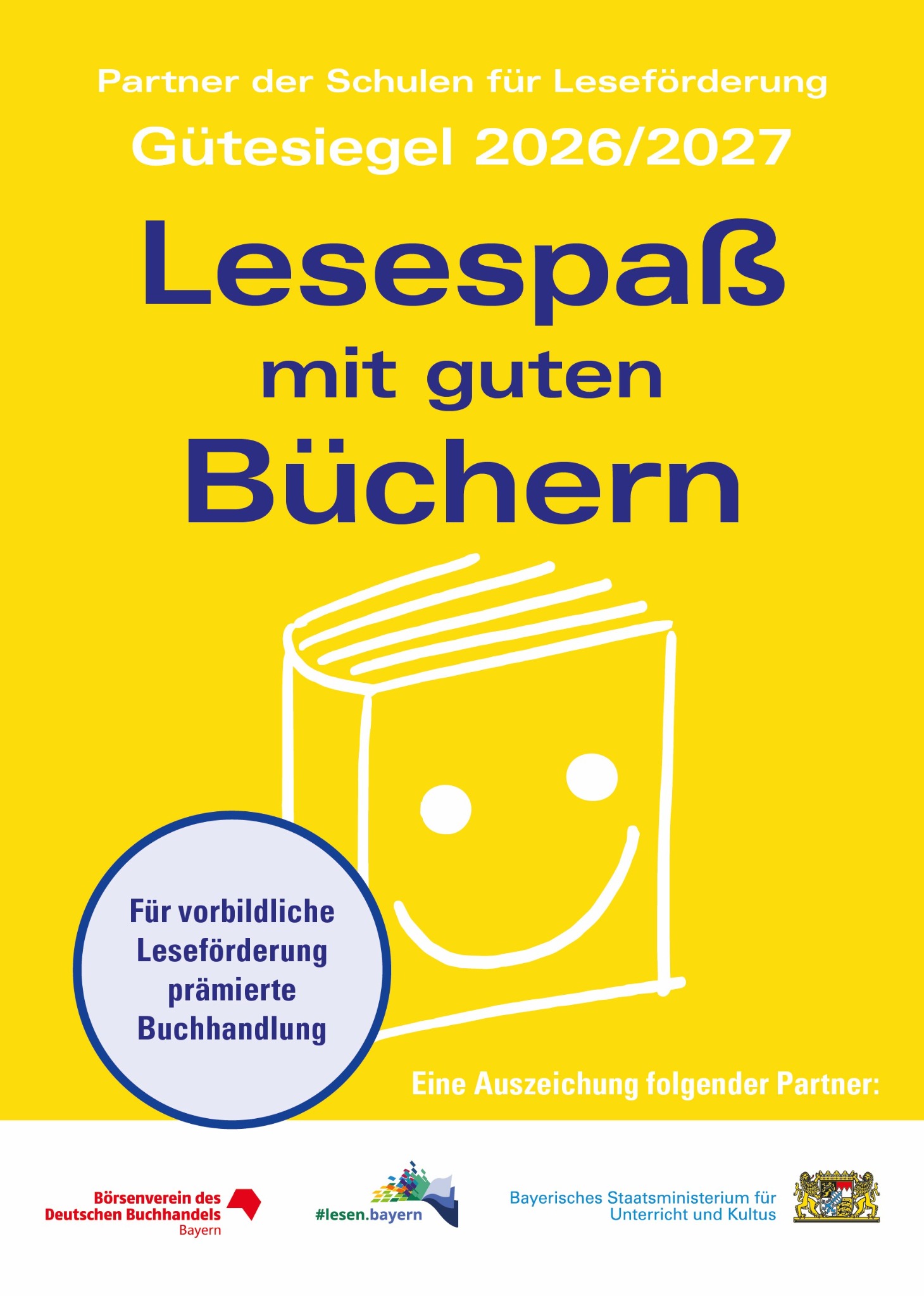 Gütesiegel Lesespaß mit guten Büchern 2026/2027